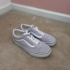 Gray old skool vans